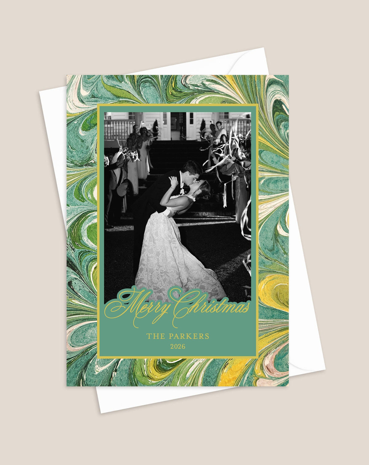 Balsam Marble Christmas Card