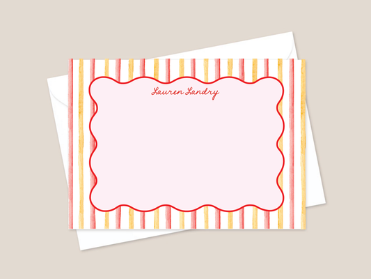 LL yellow & red watercolor stripes