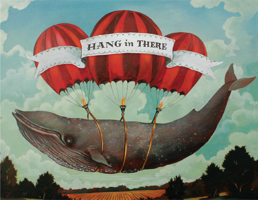 Hang in There Whale Card - A2