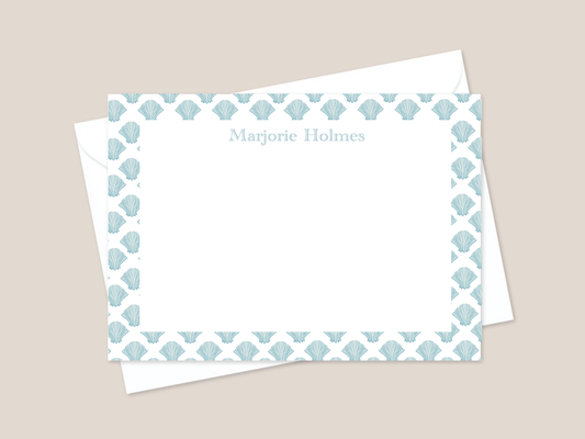 seashell patterned stationary 