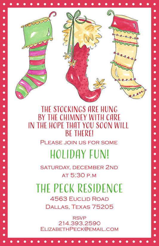 Three Stockings Invitation