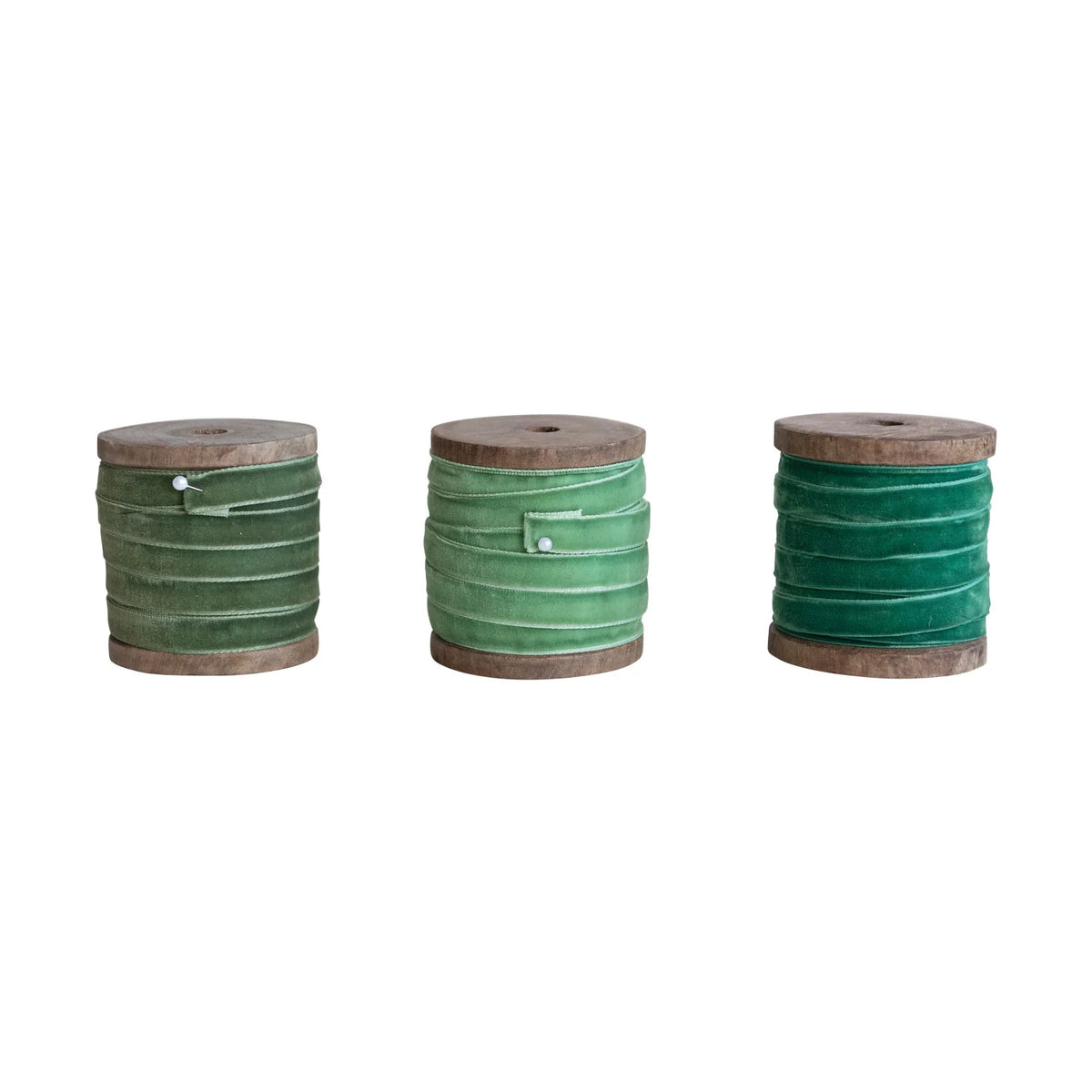 10 Yard Velvet Ribbon on Wood Spool