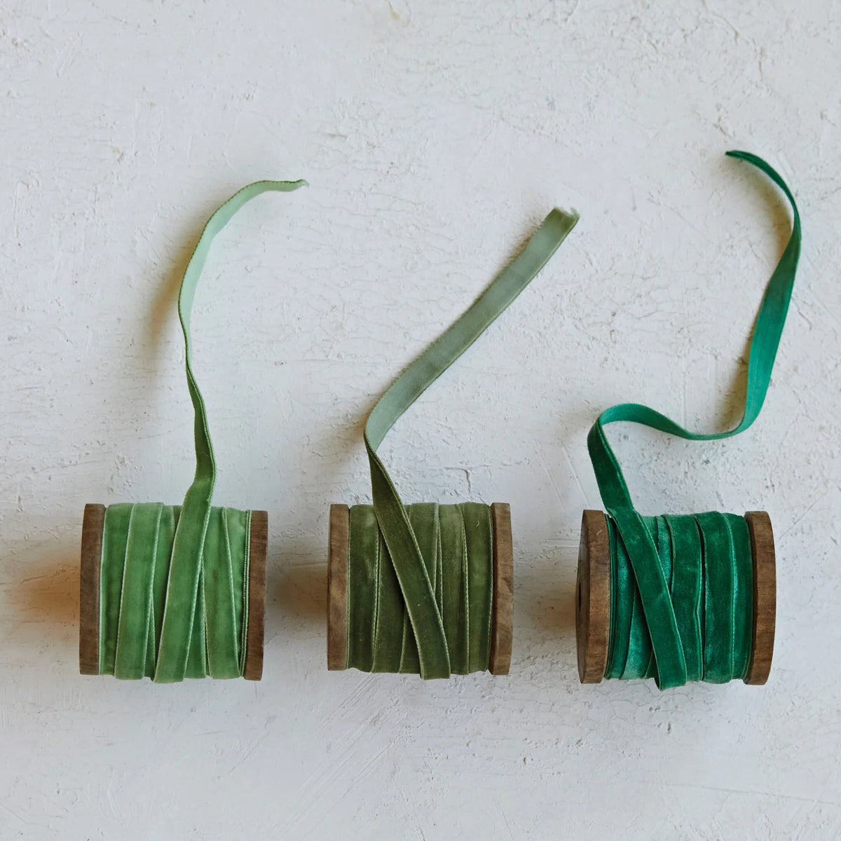 10 Yard Velvet Ribbon on Wood Spool