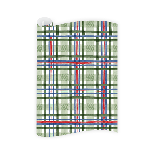 Holiday Hunt Plaid Wrapping Paper Roll