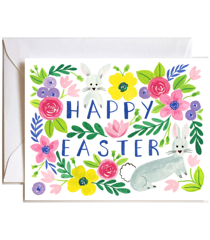 Happy Easter Garden Greeting Card